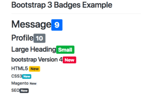 Bootstrap Badges (Updated To Bootstrap Badge 4) | Tutorialmines